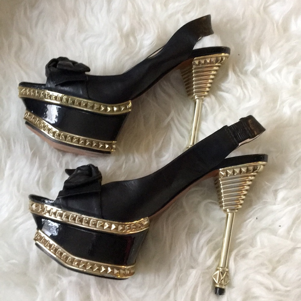 Bebe sling back heels